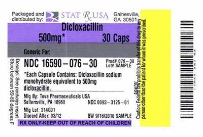 DICLOXACILLIN 500MG 076.jpg Label Image - DICLOXACILLIN 500MG 076